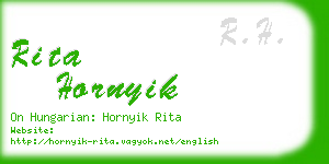 rita hornyik business card